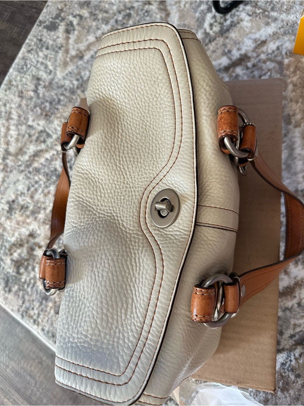 Vintage Coach Chelsea Pebbled Leather satchel bag - Picture 2 of 16